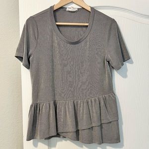 Dillards peplum tee